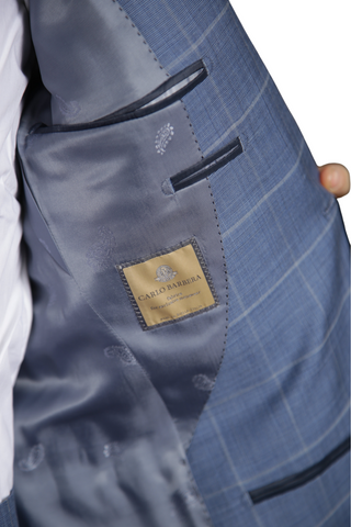 Carlo Barbera Windowpane Wool Suit (Super 170's)