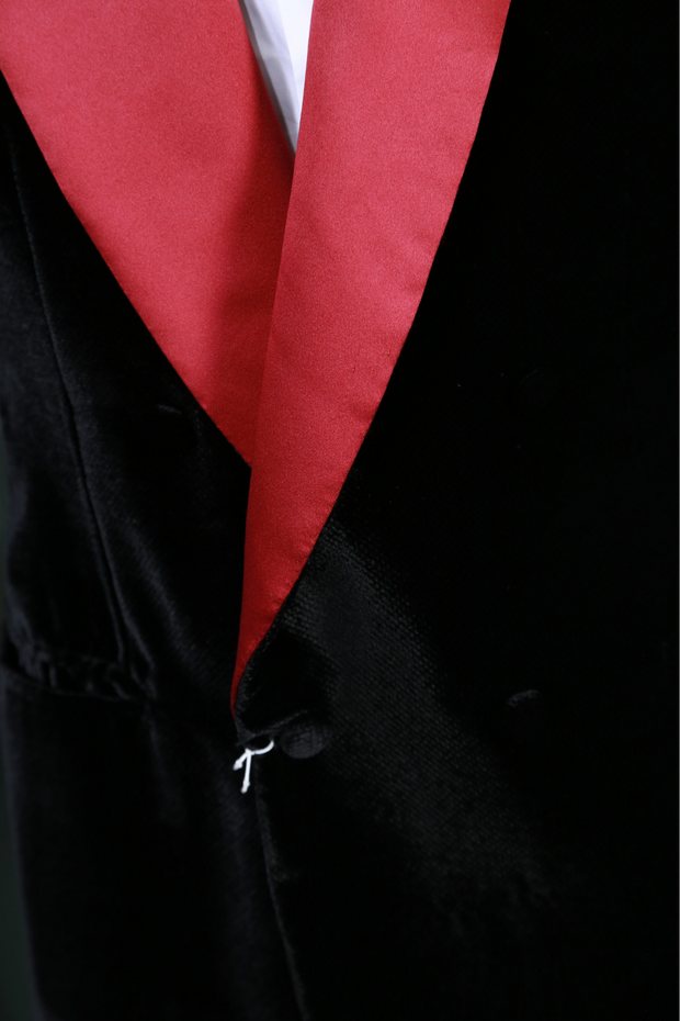 Brioni Solid Black/Red Tuxedo