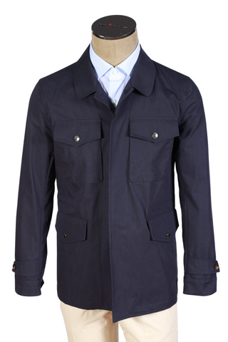 Kired by Kiton Midnight-Blue Cotton Jacket