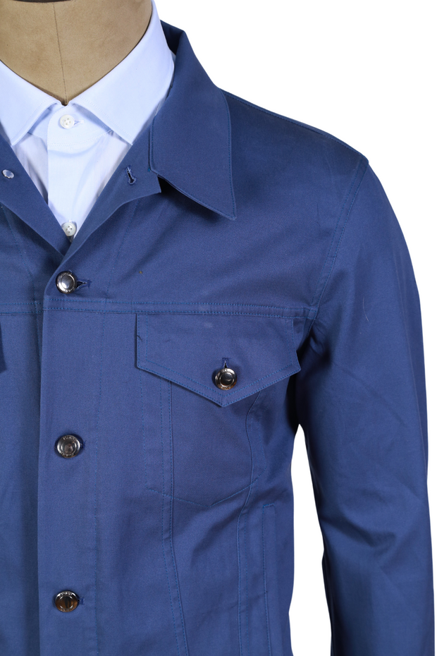 Kired by Kiton Blue Solid Cashmere Jacket
