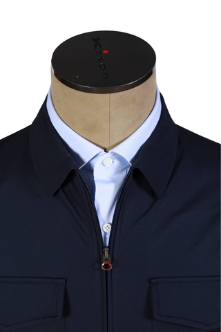 Kired by Kiton Midnight-Blue Nylon Jacket