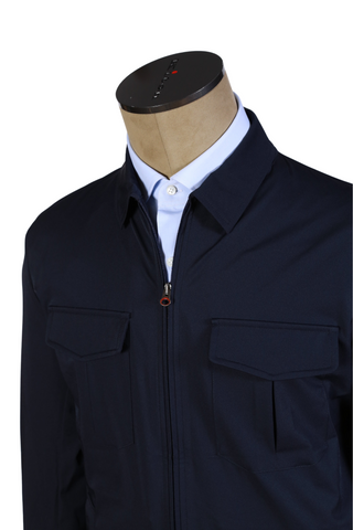 Kired by Kiton Midnight-Blue Nylon Overshirt