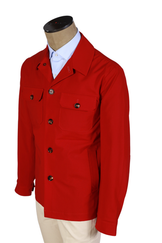 Kired by Kiton Red Solid Overshirt