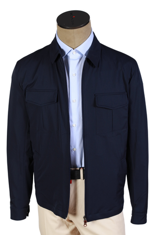 Kired by Kiton Midnight-Blue Nylon Overshirt