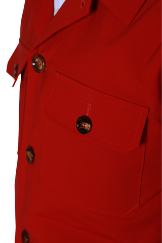 Kired by Kiton Red Solid Overshirt