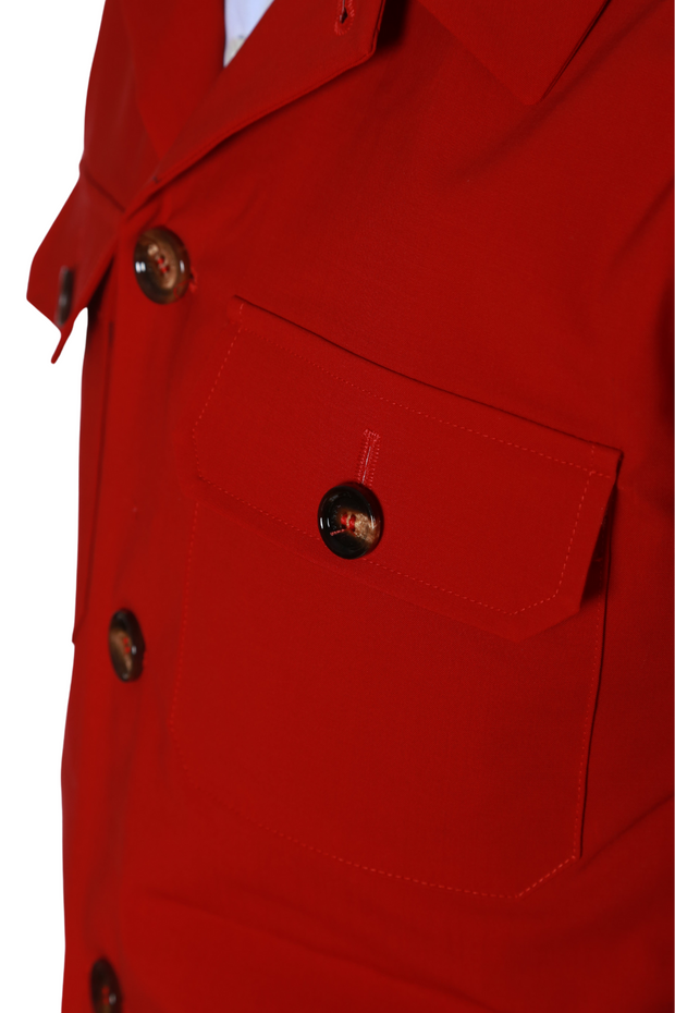 Kired by Kiton Red Solid Jacket