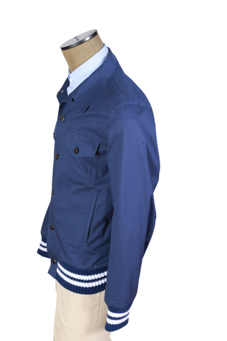 Kired by Kiton Blue Solid Cashmere Jacket