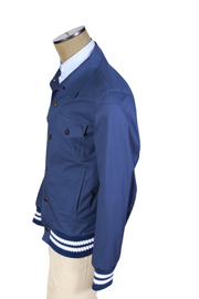 Kired by Kiton Blue Solid Cashmere Jacket