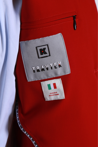 Kired by Kiton Red Solid Jacket