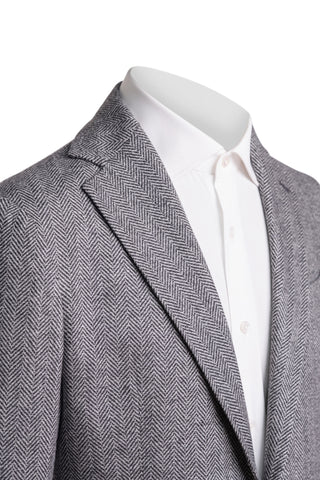 Sartorio Herringbone Virgin Wool-Silk-Cotton Sport Jacket