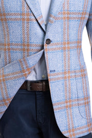 Sartorio Double Windowpane Virgin Wool-Silk Sport Jacket