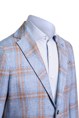 Sartorio Double Windowpane Virgin Wool-Silk Sport Jacket