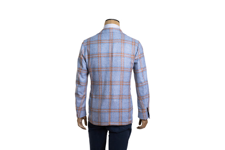 Sartorio Double Windowpane Virgin Wool-Silk Sport Jacket
