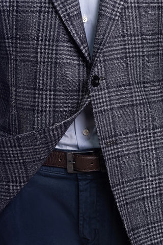 Sartorio Checked Wool-Silk-Cashmere Sport Jacket