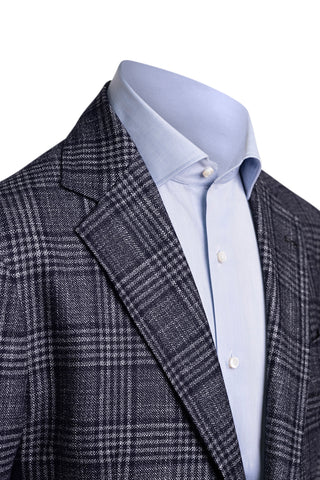 Sartorio Checked Wool-Silk-Cashmere Sport Jacket