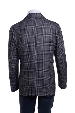 Sartorio Checked Wool-Silk-Cashmere Sport Jacket