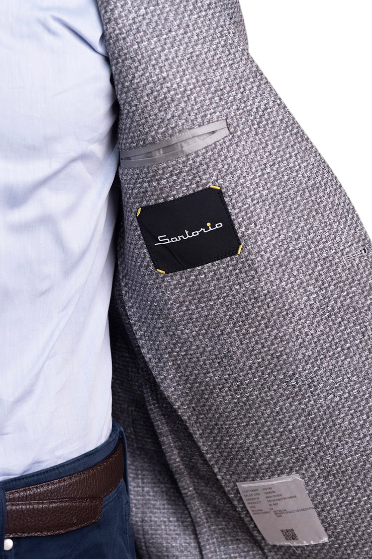 Sartorio Woven Virgin Wool-Cotton-Silk Sport Jacket
