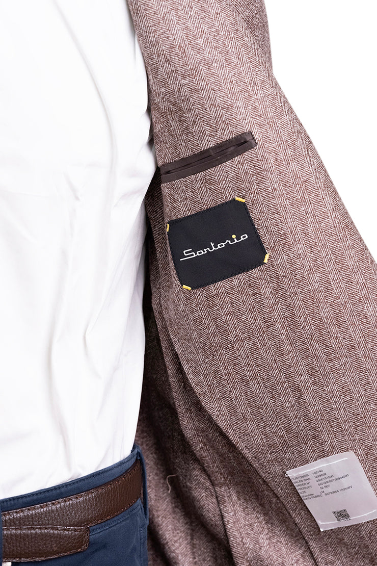 Sartorio Herringbone Virgin Wool Sport Jacket