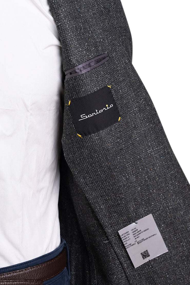 Sartorio Woven Virgin Wool-Silk-Linen Sport Jacket