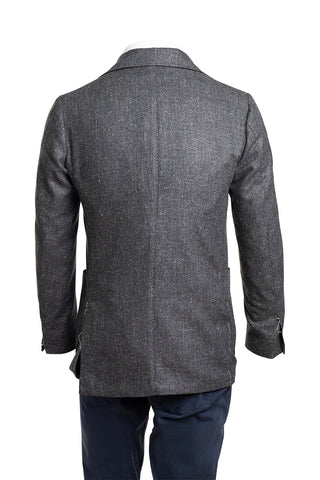 Sartorio Woven Virgin Wool-Silk-Linen Sport Jacket