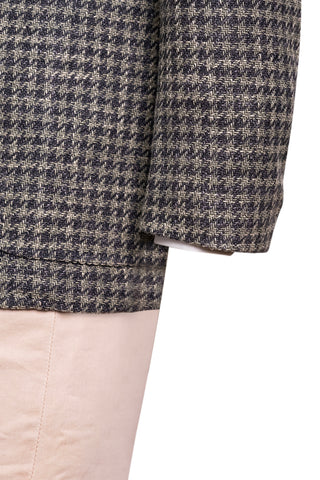 Sartorio Houndstooth Virgin Wool-Silk-Cotton Sport Jacket