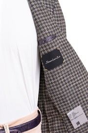Sartorio Houndstooth Virgin Wool-Silk-Cotton Sport Jacket
