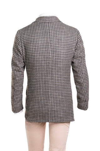 Sartorio Houndstooth Virgin Wool-Silk-Cotton Sport Jacket