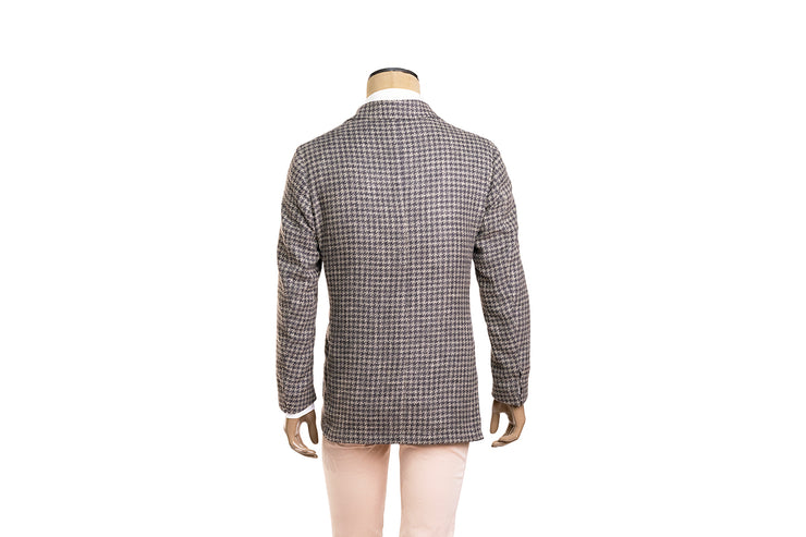 Sartorio Houndstooth Virgin Wool-Silk-Cotton Sport Jacket