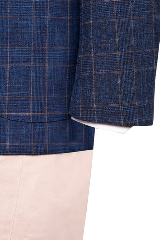 Sartorio Double-Windowpane Wool-Cotton Sport Jacket