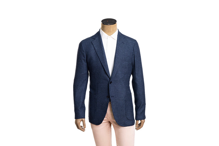 Sartorio Prince of Wales Wool-Cashmere Sport Jacket