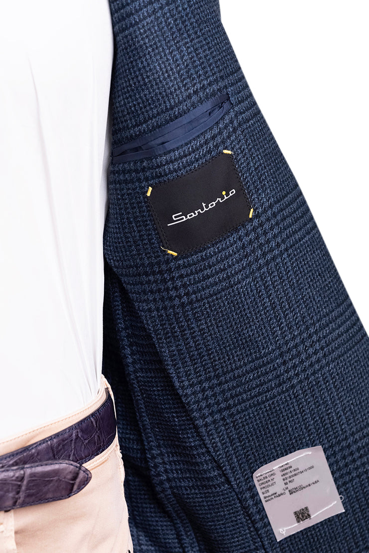 Sartorio Prince of Wales Wool-Cashmere Sport Jacket