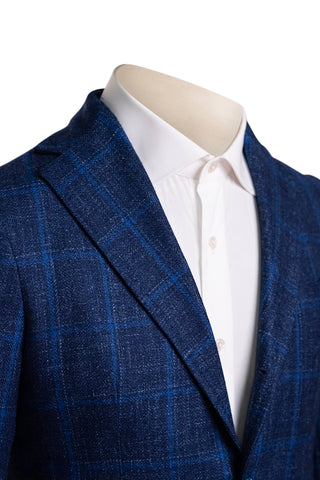 Sartorio Windowpane Virgin Wool-Silk Sport Jacket