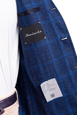 Sartorio Windowpane Virgin Wool-Silk Sport Jacket