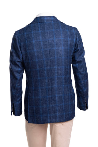Sartorio Windowpane Virgin Wool-Silk Sport Jacket