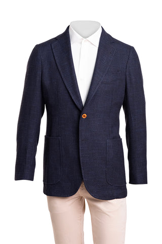 Sartorio Birdseye Virgin Wool-Silk-Cotton Sport Jacket