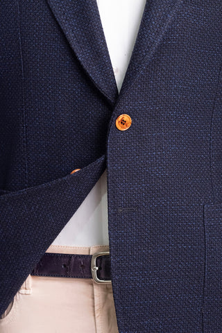 Sartorio Birdseye Virgin Wool-Silk-Cotton Sport Jacket
