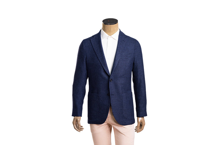 Sartorio Prince of Wales Wool-Cashmere Sport Jacket