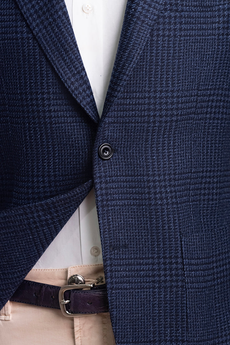 Sartorio Prince of Wales Wool-Cashmere Sport Jacket
