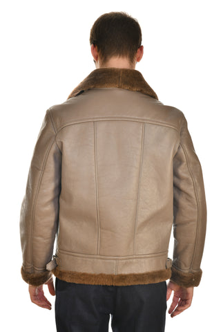 Hettabretz Leather Belted Shearling Overcoat