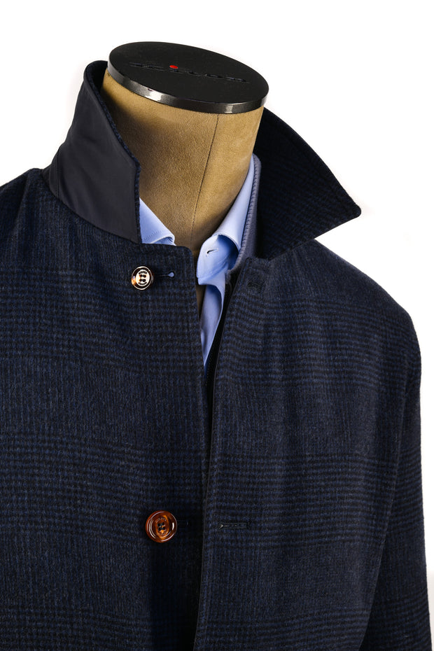 Kired by Kiton Peak Wool-Cashmere Reversible Overcoat
