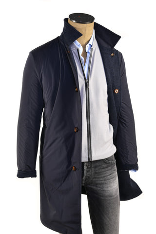 Kired by Kiton Peak Wool-Cashmere Reversible Overcoat