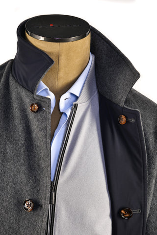 Kired by Kiton Peak Cashmere Reversible Overcoat