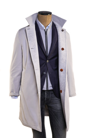 Kired by Kiton Peak Wool-Cashmere Reversible Overcoat