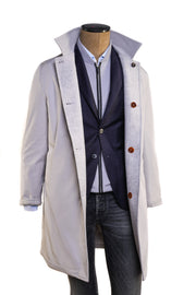 Kired by Kiton Peak Wool-Cashmere Reversible Overcoat
