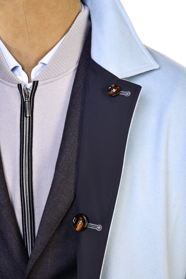 Kired by Kiton Peak Cashmere Reversible Overcoat