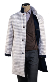 Kired by Kiton Peak Cotton Reversible Overcoat
