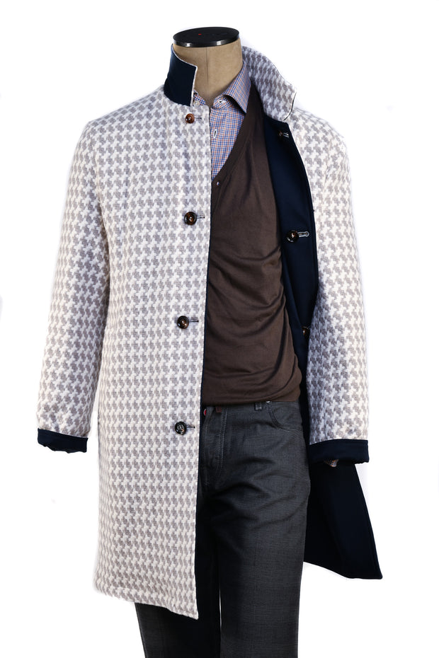 Kired by Kiton Peak Cotton Reversible Overcoat