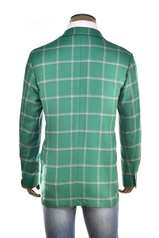 Sartorio Green Plaid Virgin-Wool Sport Jacket