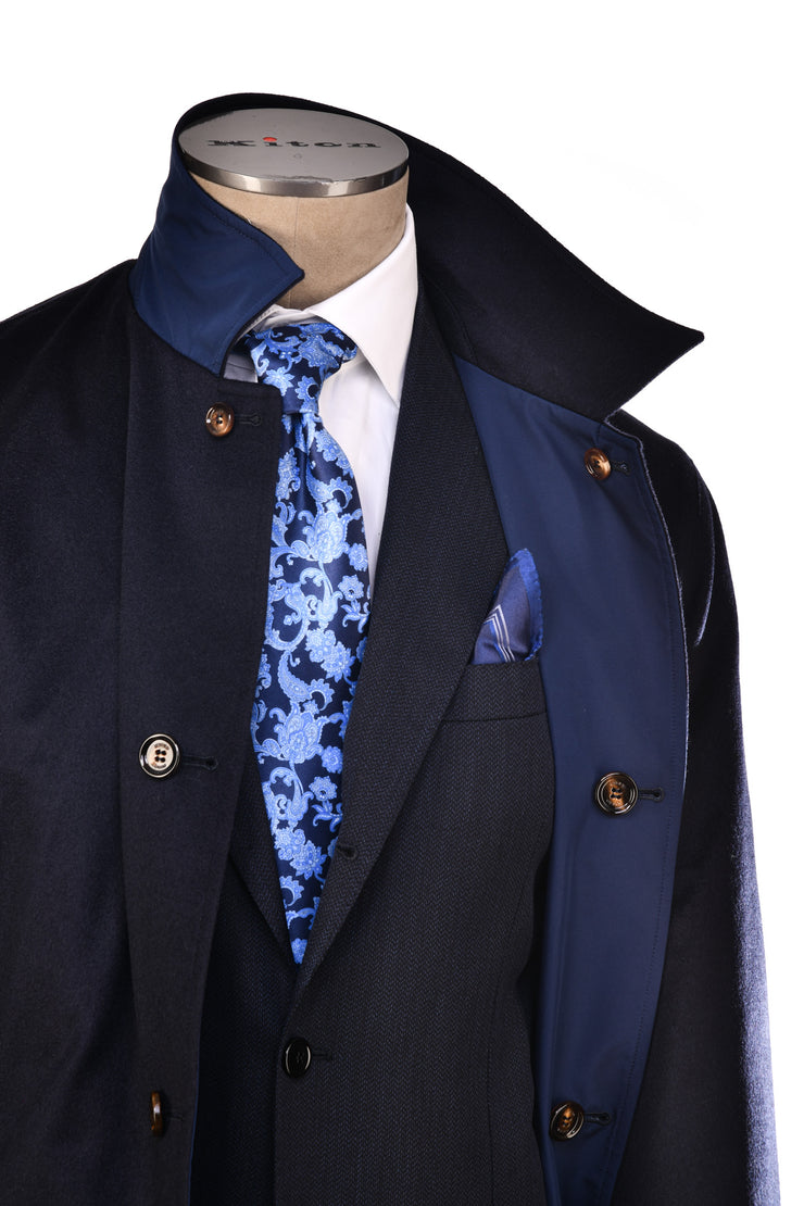 Kired by Kiton Peak Cashmere Reversible Overcoat