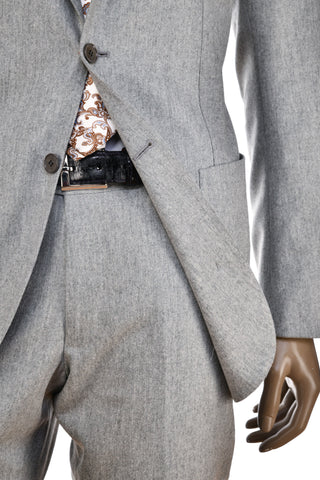 Sartorio Grey Marled Virgin Wool-Cashmere Suit
